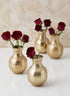 4.5in Tall Chateau Classic Gold Aluminum Bud Vase, Set of 4 Decor Jamali Garden