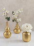 Orseil Deco Mini Aluminum Vases, Old Gold, Set of 3 Decor Jamali Garden