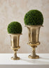 Old Gold Batiste Aluminum Urn Decor Jamali Garden