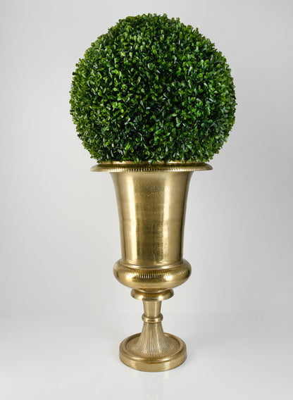 Old Gold Batiste Aluminum Urn Decor Jamali Garden