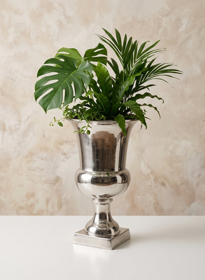 15.5in Tall Nickel Urn Decor Jamali Garden