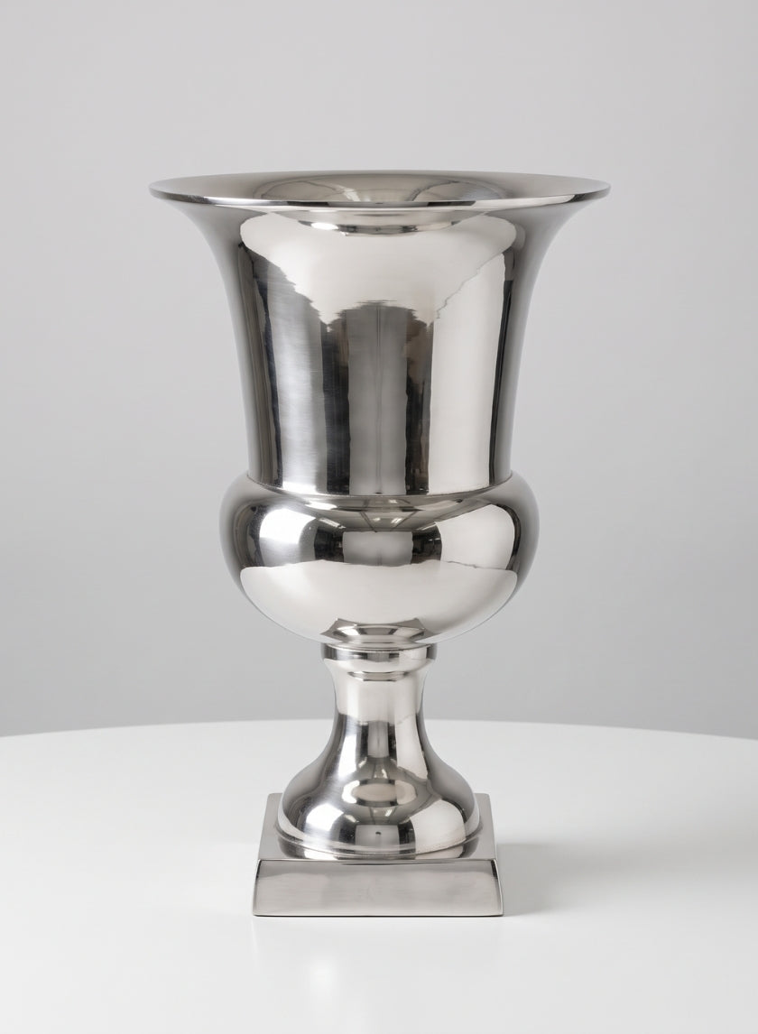 15.5in Tall Nickel Urn Decor Jamali Garden