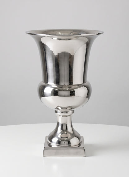 15.5in Tall Nickel Urn Decor Jamali Garden