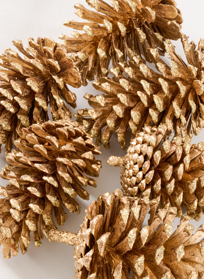 4.5in Long Large Golden Pinecone