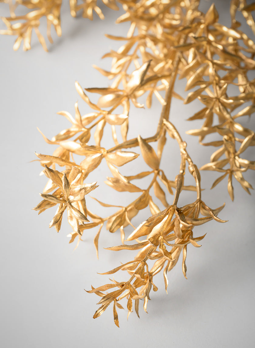 35in Long Gold Floral Deco Pick, Case of 12 Decor Jamali Garden