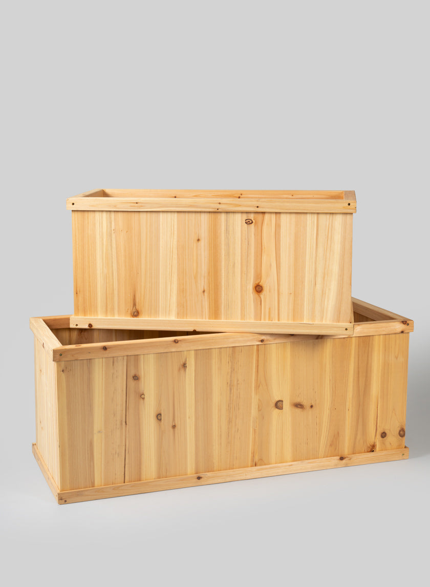 Windham Rectangular Outdoor Deep Wood Planter Box – Jamali Garden