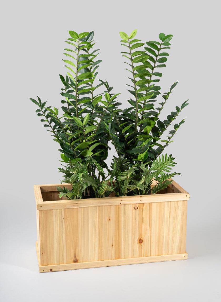 Windham Rectangular Outdoor Deep Wood Planter Box – Jamali Garden