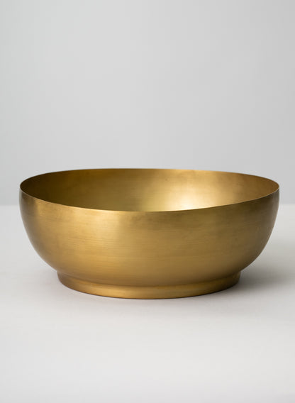 7.5in Wide Antique Raw Brass Bowl Decor Jamali Garden