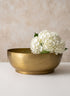 7.5in Wide Antique Raw Brass Bowl Decor Jamali Garden