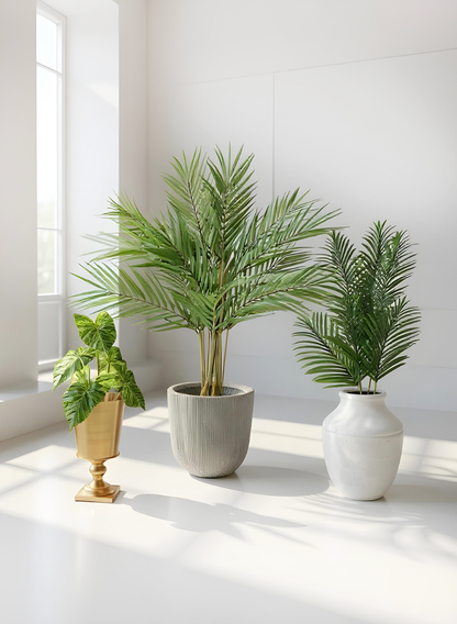 Nordic Gray Real Look PVC Light Weight Planter Decor Jamali Garden