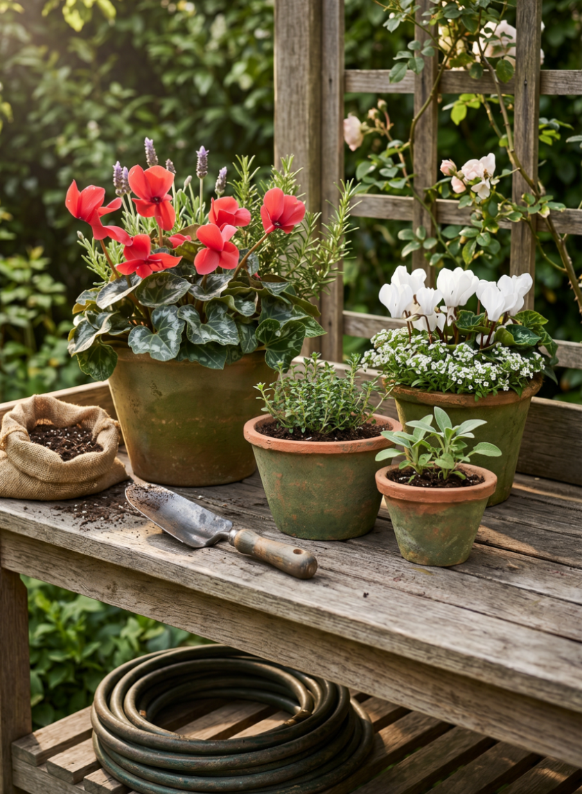 Mossed Redstone Standard Clay Pots Decor Jamali Garden