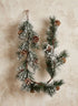 4ft Long Snowy Pine Garland with Pine Cones, Case of 6 Decor Jamali Garden