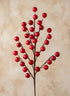 21.5in Long Large Red Berry Spray, Case of 12 Decor Jamali Garden