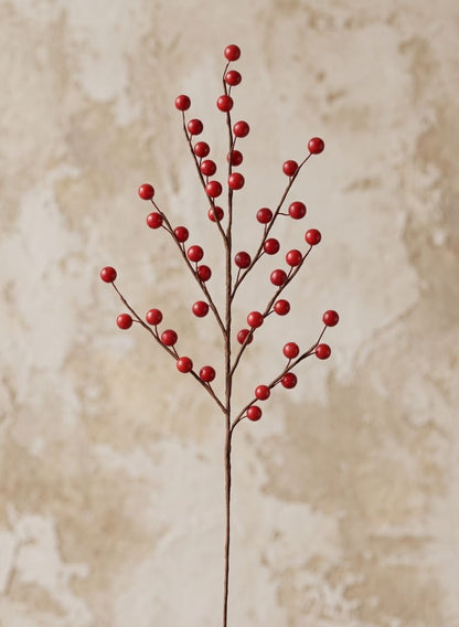 27in Long Red Berry Spray, Case of 12 Decor Jamali Garden
