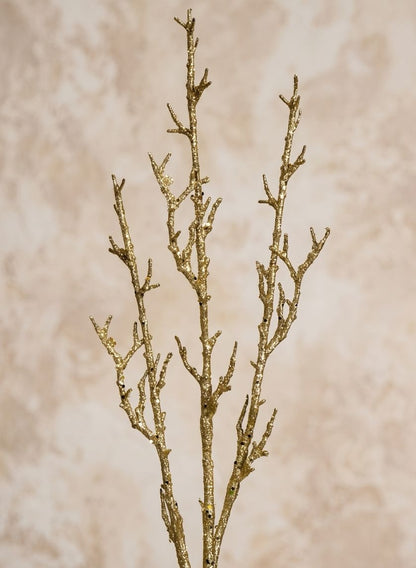 44in Long Gold Glitter Branch Decor Jamali Garden