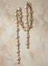 5ft Long Champagne & Light Copper Glitter Ball Garland, Case of 6 Decor Jamali Garden