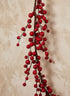 58in Long Matte Red Berry Garland, Case of 6 Decor Jamali Garden