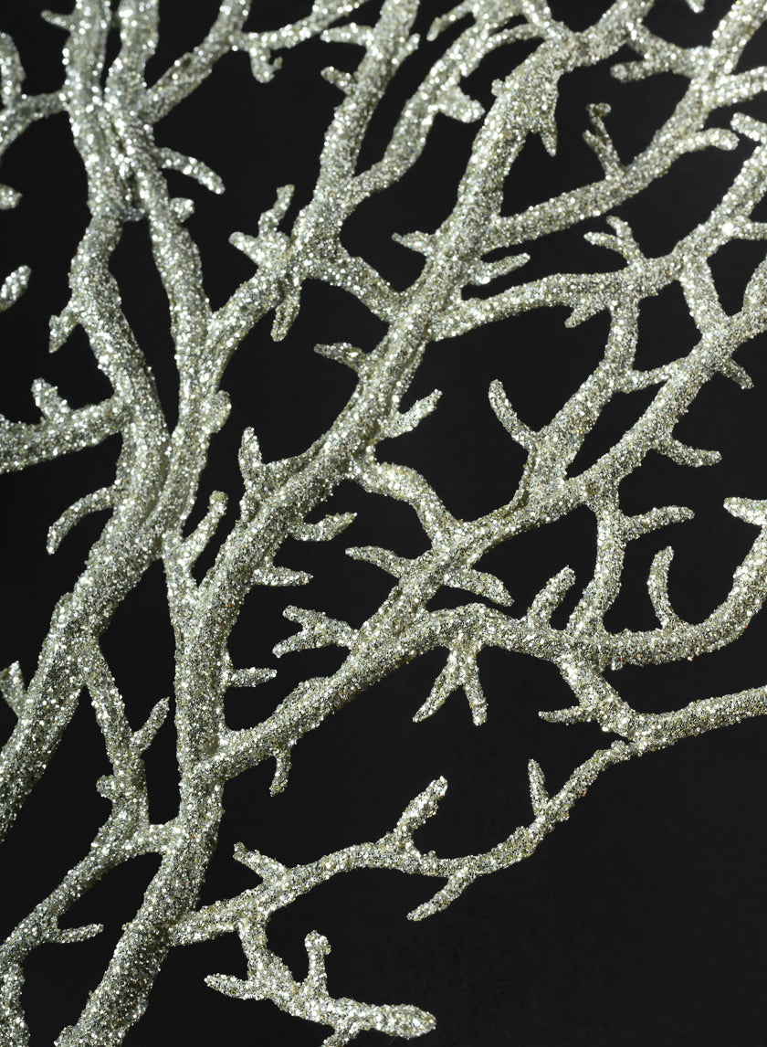 24in Long Champagne Glitter Coral Pick, Case of 12 Decor Jamali Garden