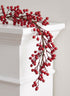 60.5in Long Red Berry & Pomegranate Garland, Case of 4 Decor Jamali Garden