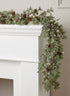 5ft Long Iced Pine Garland with Pine Cones & Jingle Bells Decor Jamali Garden