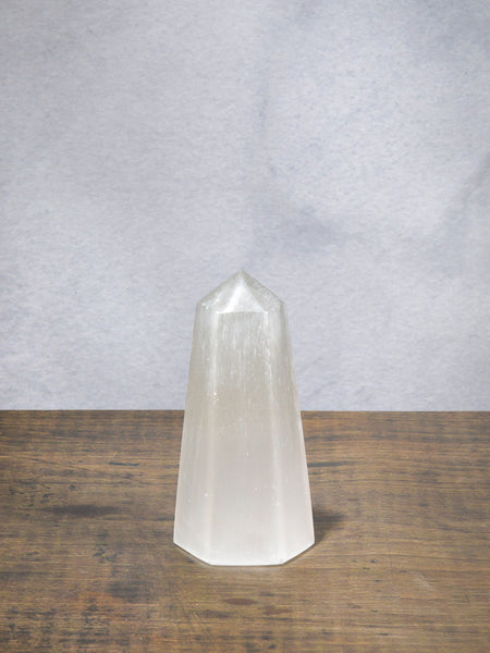 Buy 6in Crystal Selenite Obelisk Decor | Jamali Garden