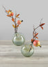 4in Wide Leila Tilted Speckled Luster Green Glass Ball Vase, Set of 2 Decor Jamali Garden