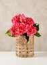7in Tall Saigon Cane Wrapped Glass Candle Hurricane Decor Jamali Garden