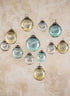 2.5in Round Vintage Glass Ornament Balls, Set of 12 Decor Jamali Garden