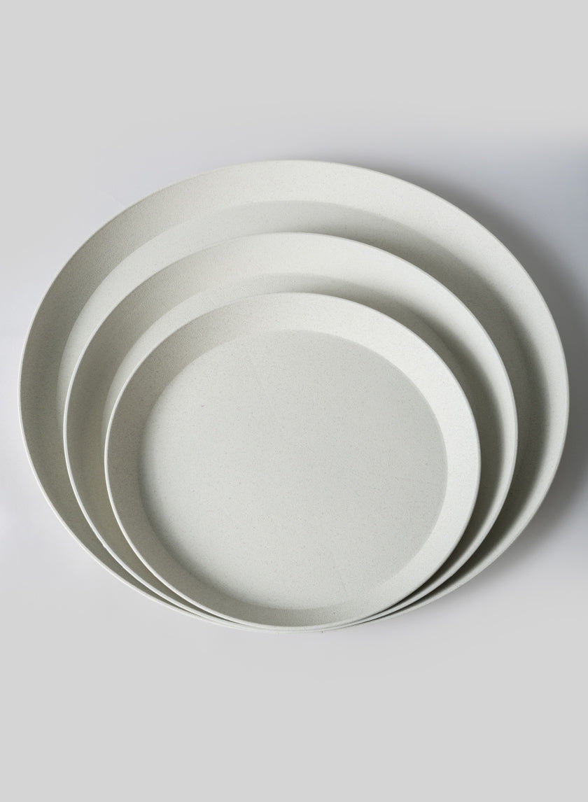 White Plastic Saucer Decor Jamali Garden