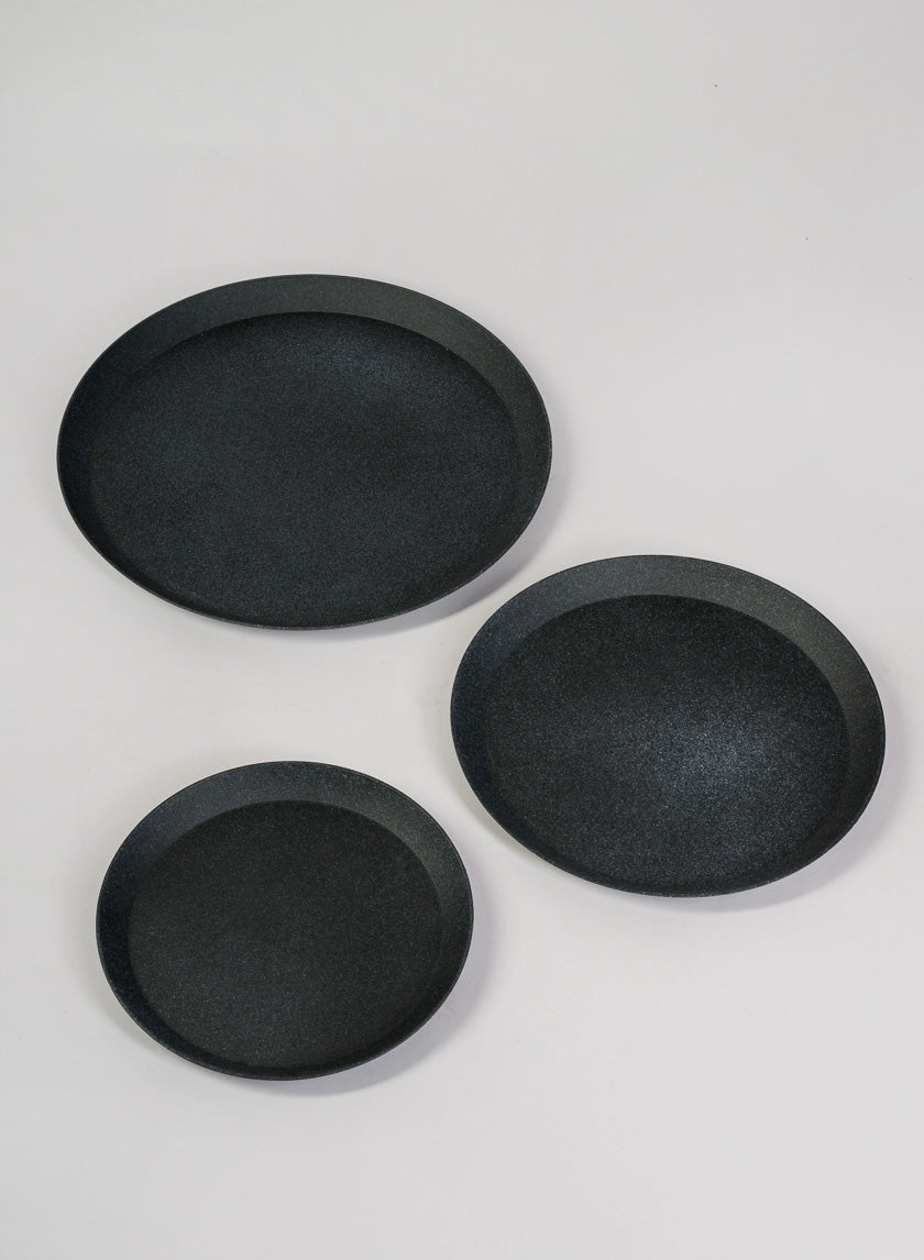 black ceramic plant saucer Black Plastic Saucer – Jamali Garden