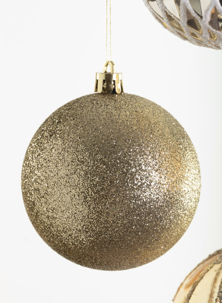 3in Round Gold Luxe Ornament Collection Decor Jamali Garden