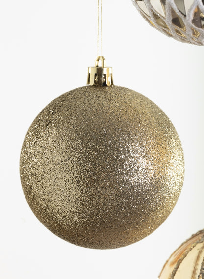 3in Round Gold Luxe Ornament Collection Decor Jamali Garden
