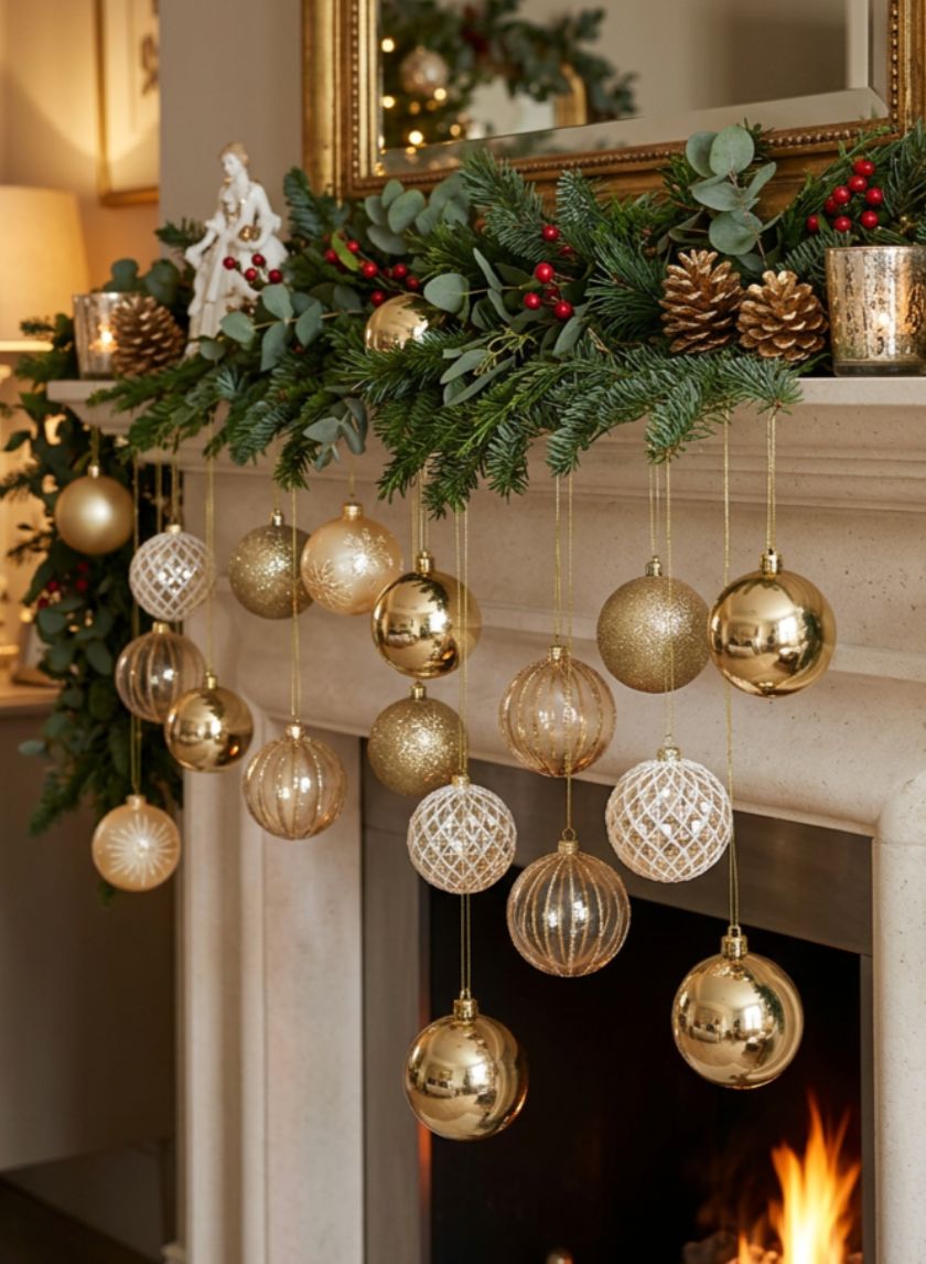 3in Round Gold Luxe Ornament Collection, Set of 16 Decor Jamali Garden