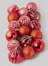 3in Round Red Luxe Ornament Collection Decor Jamali Garden
