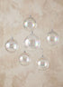3in Round Clear Plastic Ornament Ball, Set of 6 Decor Jamali Garden