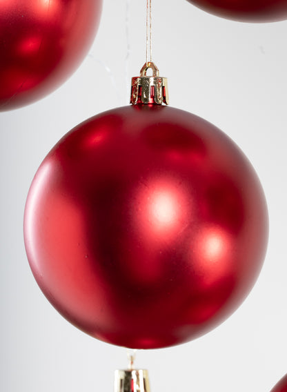 3in Round Matte Red Ornament Ball Decor Jamali Garden