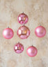 3in Round Matte & Shiny Pink Plastic Ornament Balls, Set of 6 Decor Jamali Garden