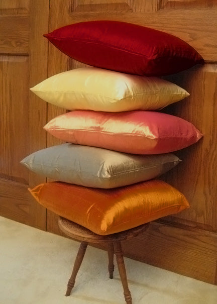 Dupioni Silk Pillows Decor Jamali Garden