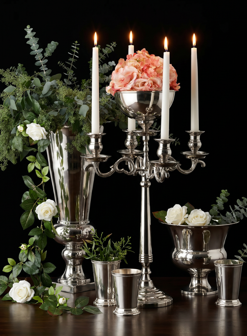 Silver Julep Cup Vases Decor Jamali Garden