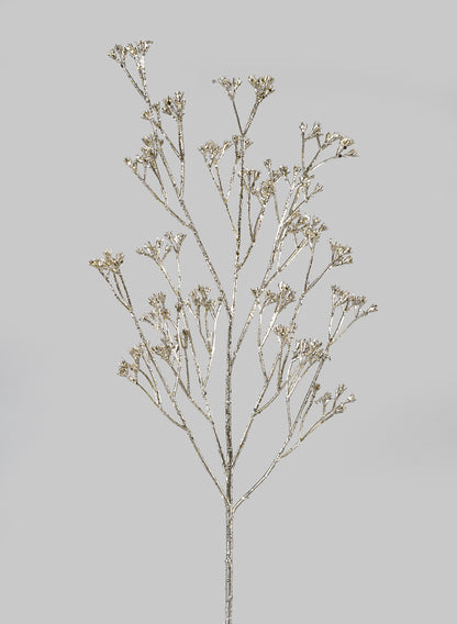 30in Long Sparkling Silver Plant Spray Decor Jamali Garden
