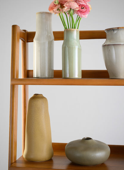 11in Tall Amund Sand Mustard Ceramic Deco Vase Decor Jamali Garden