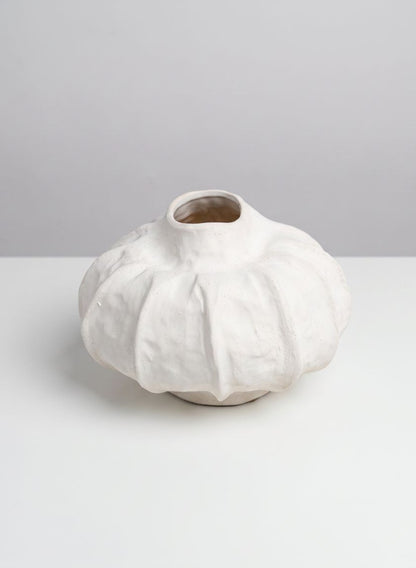 2in Dia x 8in H Urchin Sand White Deco Vase