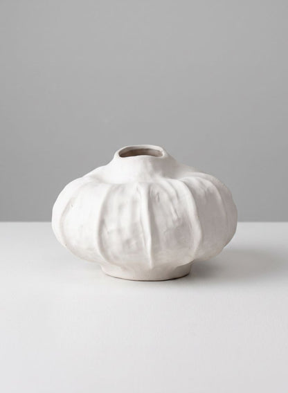 2in Dia x 8in H Urchin Sand White Deco Vase