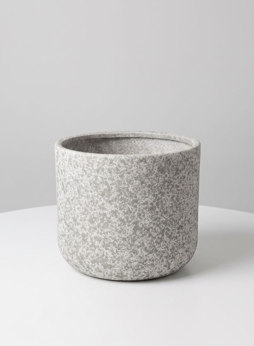8.5in Dia  x 7.5in H Boheme Antiqued Cashepot