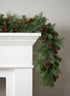 115in Long Hard Needle Garland, 35 Pinecones, 195 Tips Decor Jamali Garden