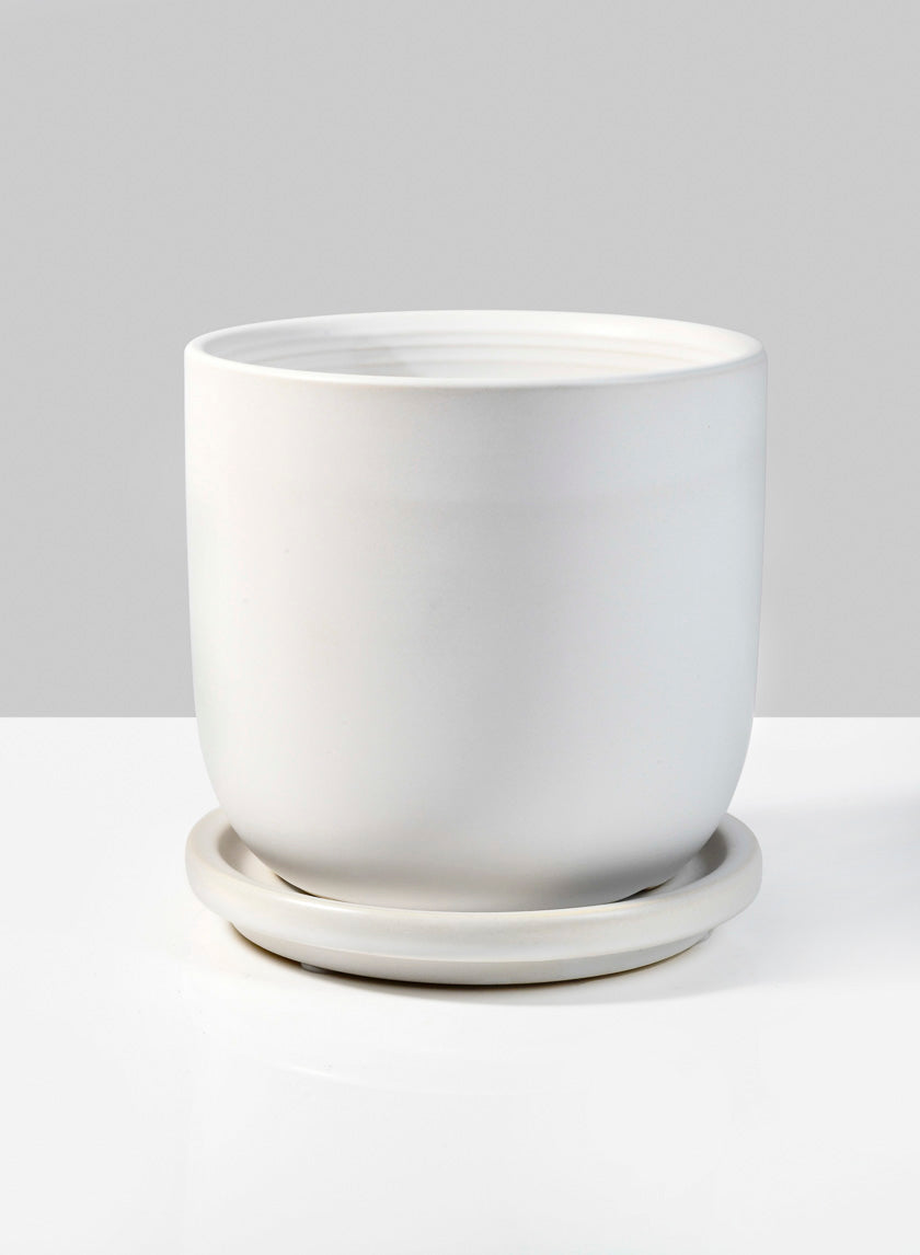 Marble Aeon Ceramic Pot &amp; Saucer Decor Jamali Garden