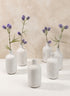 5.5in Tall Acapulco White Sandstone Bud Vase, Set of 6 Decor Jamali Garden