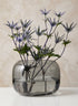 5.5in Tall Cool Grey Glass Square Fishbowl Vase Decor Jamali Garden