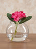 7.5in Wide Luster Dimpled Clear Fishbowl Glass Vase Decor Jamali Garden