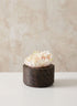 4.5in Wide Banjara Reclaimed Look Black Rugged Wood Bowl Decor Jamali Garden